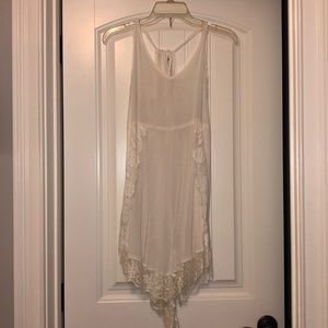 Free People White Lace Slip